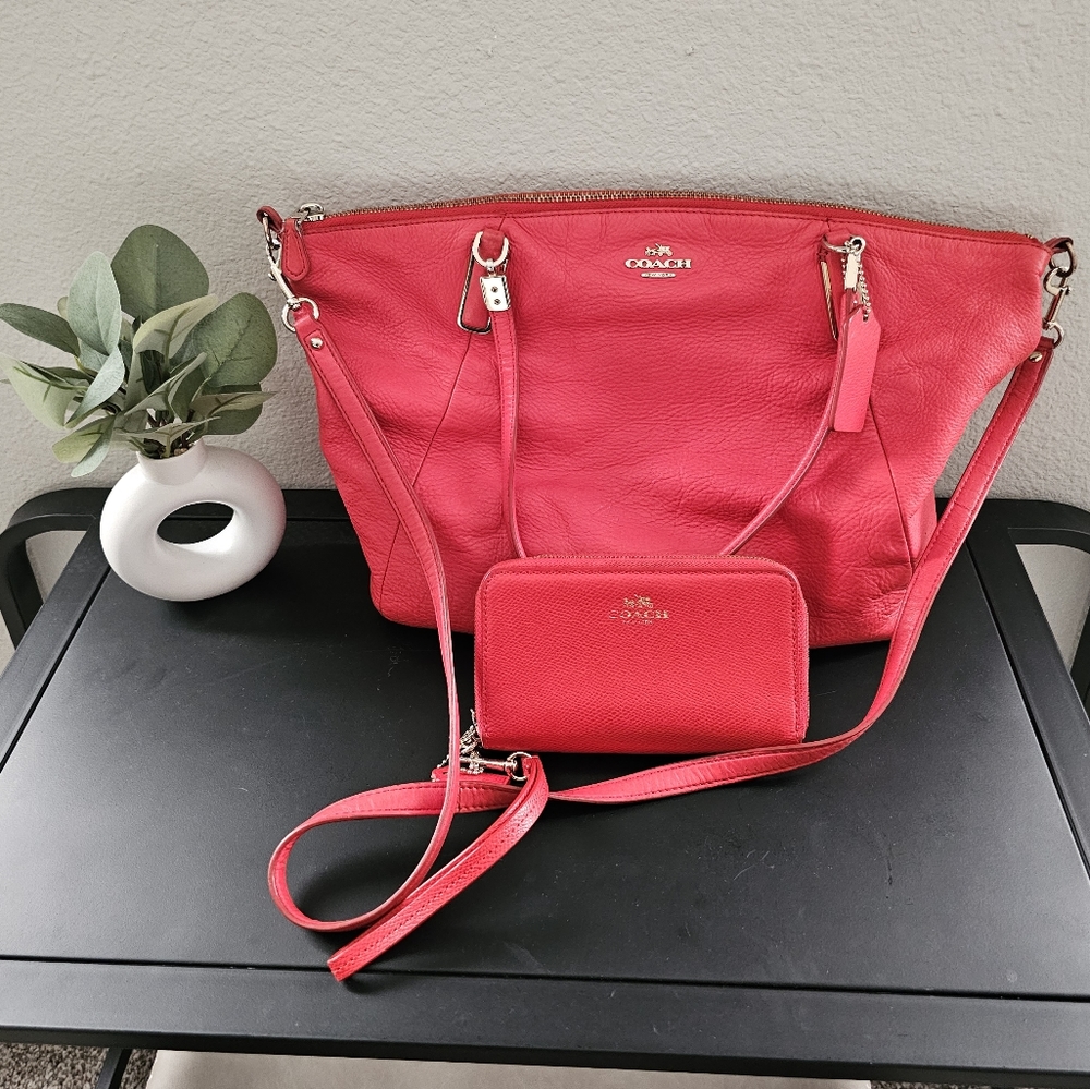 Coach red purse